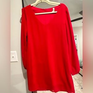 Red cocktail dress